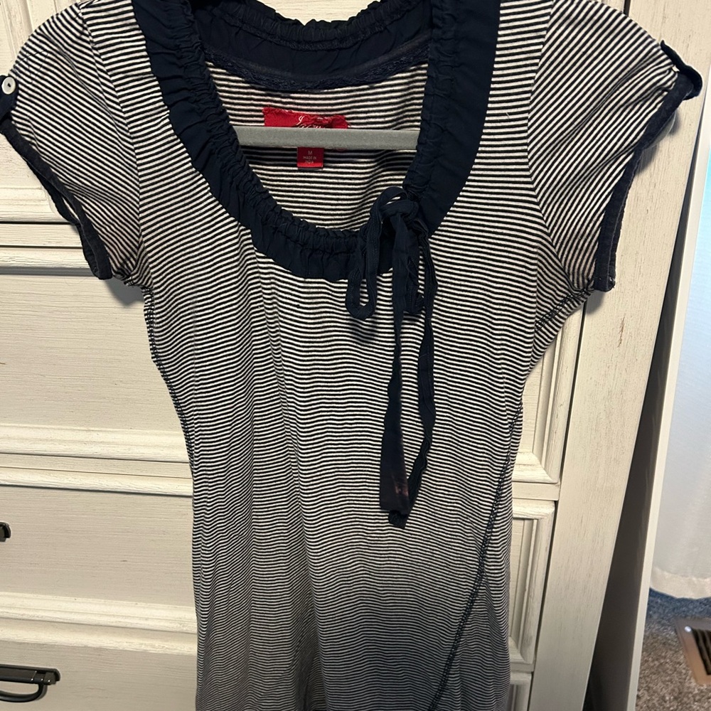 Striped Navy and White Women's Dress